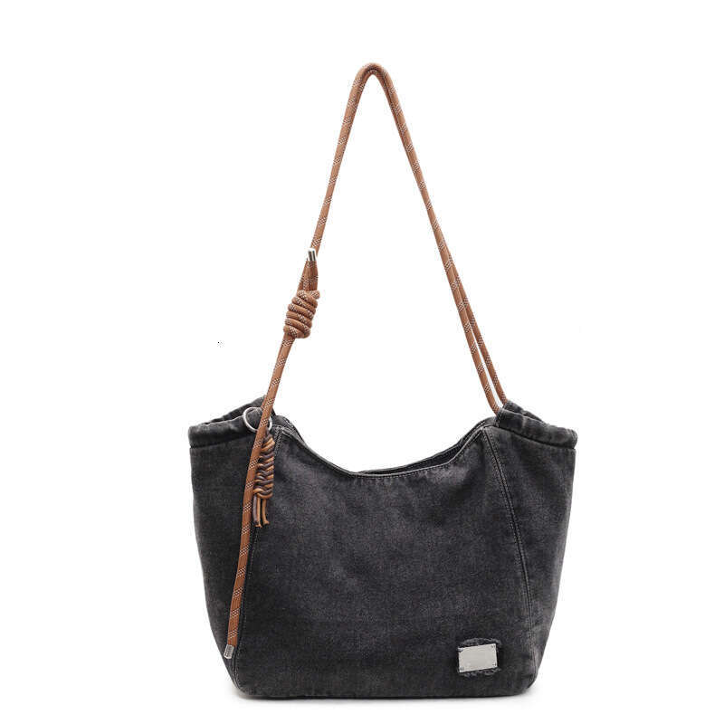 Denim Designer Bags for Women 2025 New Fashionable Single Shoulder Crossbody Large Capacity Student Commuter Luxury Tote Bag