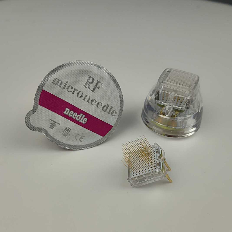 Set of 10 Pcs Disposable Fractional Radio Frequency Tips (RF) Nano cartridges with 10, 25 & 64 Pins Gold Needle for Skin Rejuvenation Microneedle