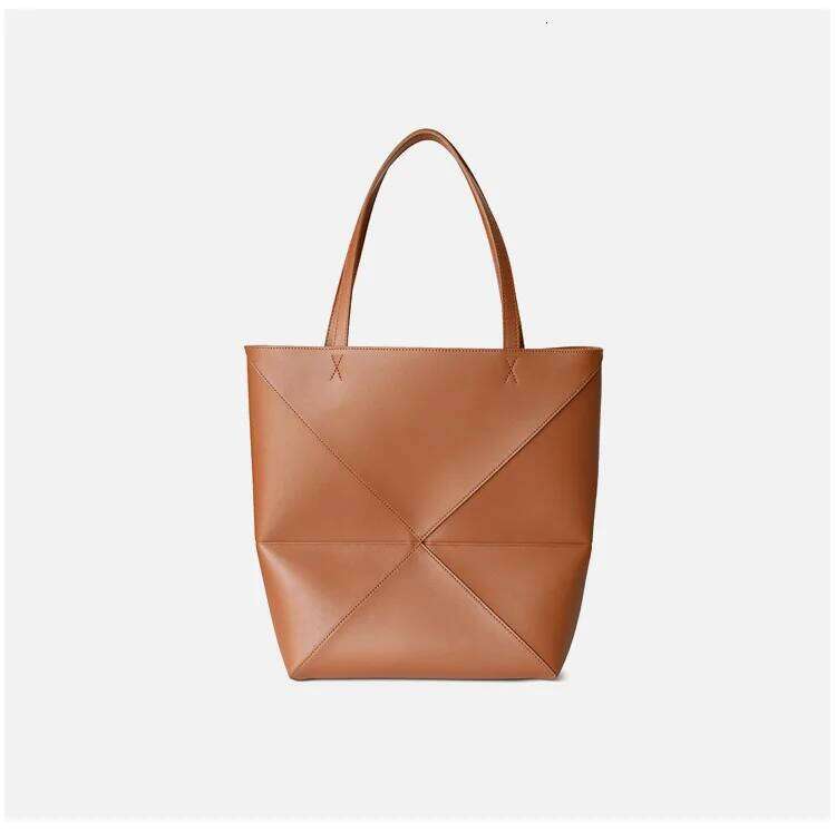 UBELLIN Dia Foldable Bucket Lady Design Thread Shoulder Large Capacity Leather Tote Bag Women Commuting Bags bag