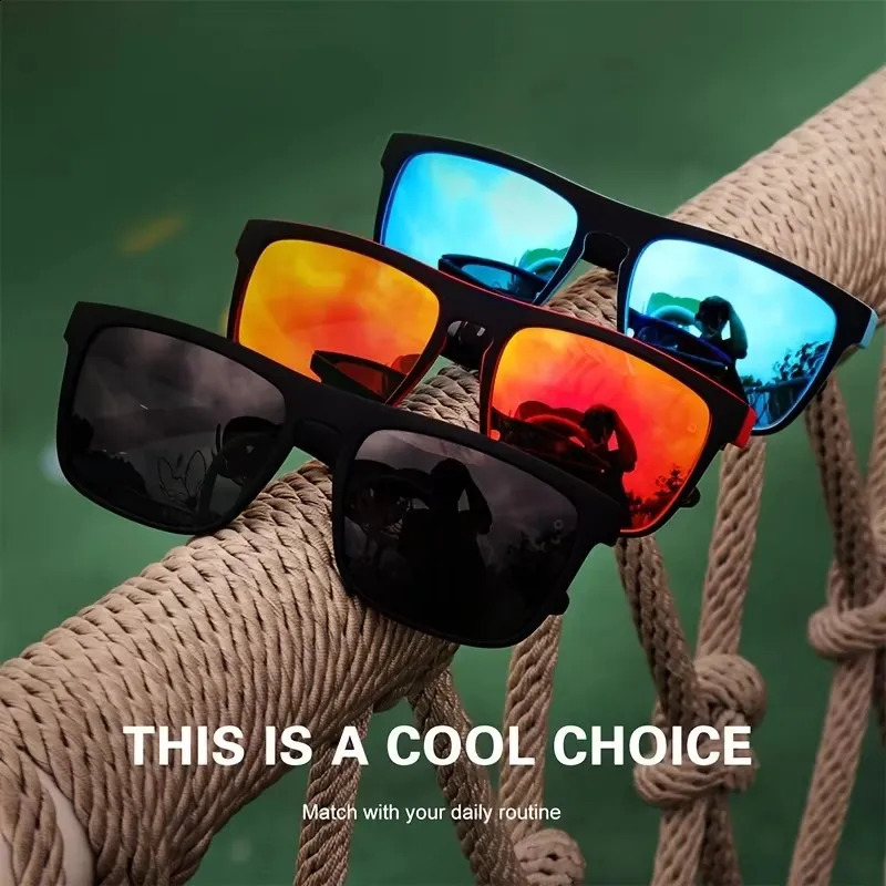 Fashion Vintage Square Polarized Sunglasses Men Women Driving Fishing Sun Glasses Drivers Eyewear UV400 250804
