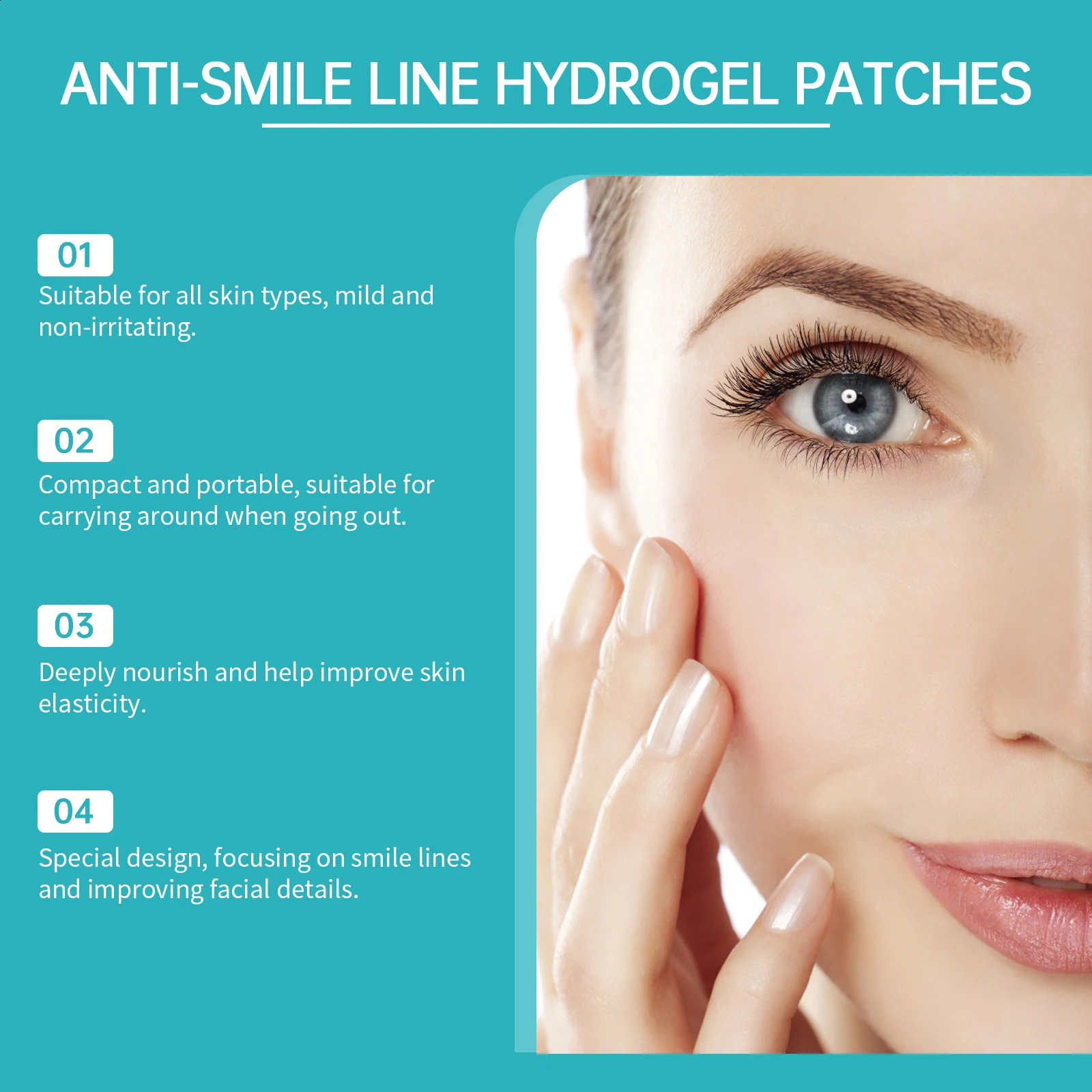 Smile Lines Patch Nasolabial Folds Patches Anti-Smile Line Lifting Firming Facial Skin Fade Fine Lines Marionette Lines Hydratin 250807