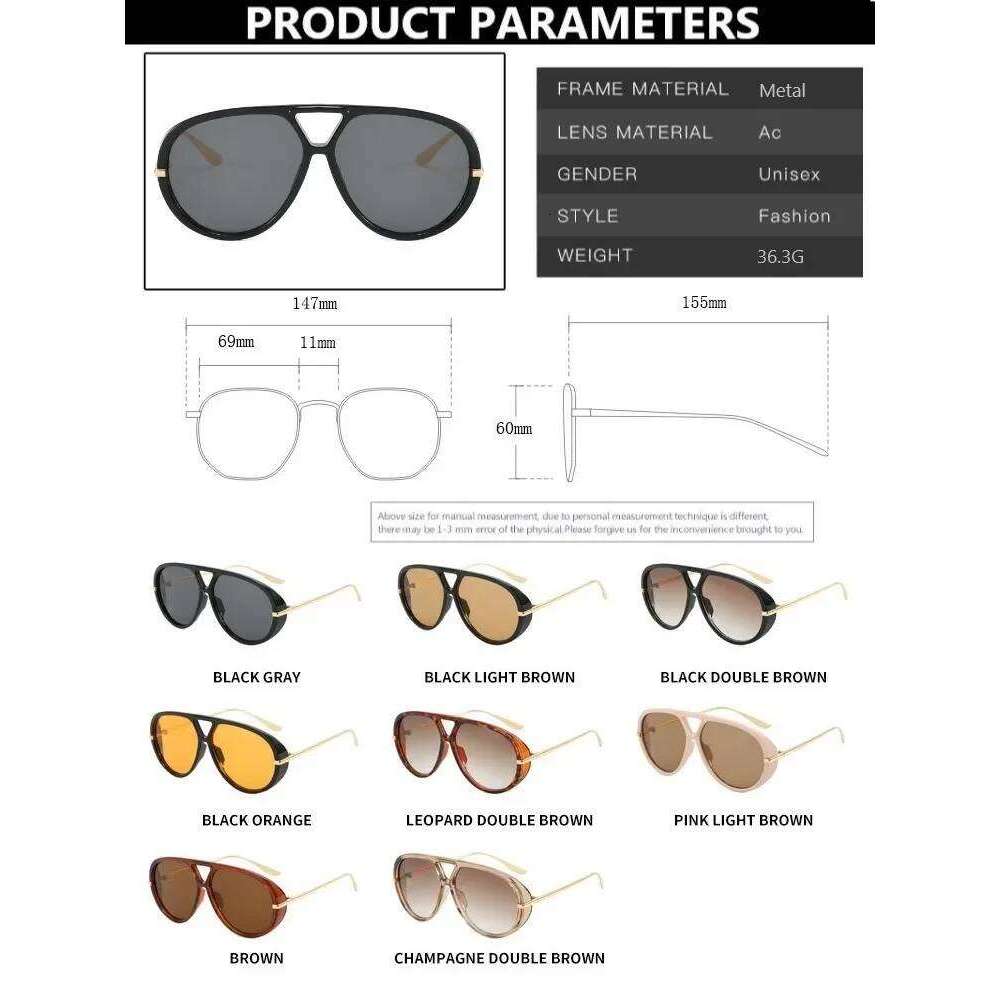 Vintage Retro Metal Double Bridges Round Sunglasses Women Brand Fashion Punk Gradient Shades Trending Sun Glasses Eyewear UV400