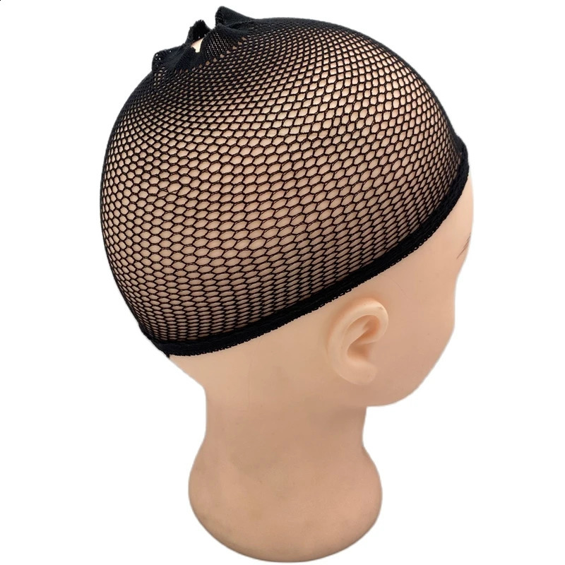 20 packs Fashion Weaving Cap Stretchable Elastic Hair Net Top Open Snood Wig Cap Hairnet Hair Mesh 250812