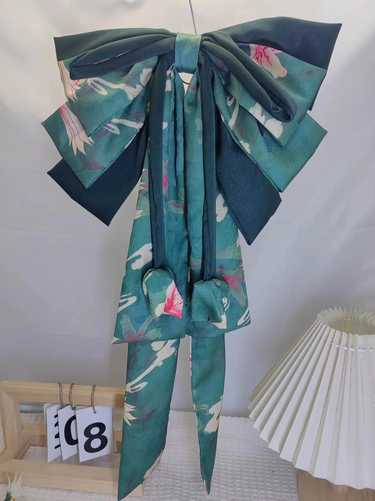 JLZXSY Floral Print Oversized Bow Hair Clip Multi Layers Satin Bowknot Barrettes Ponytail Clips for Girls Woman Hair Accessories 250812