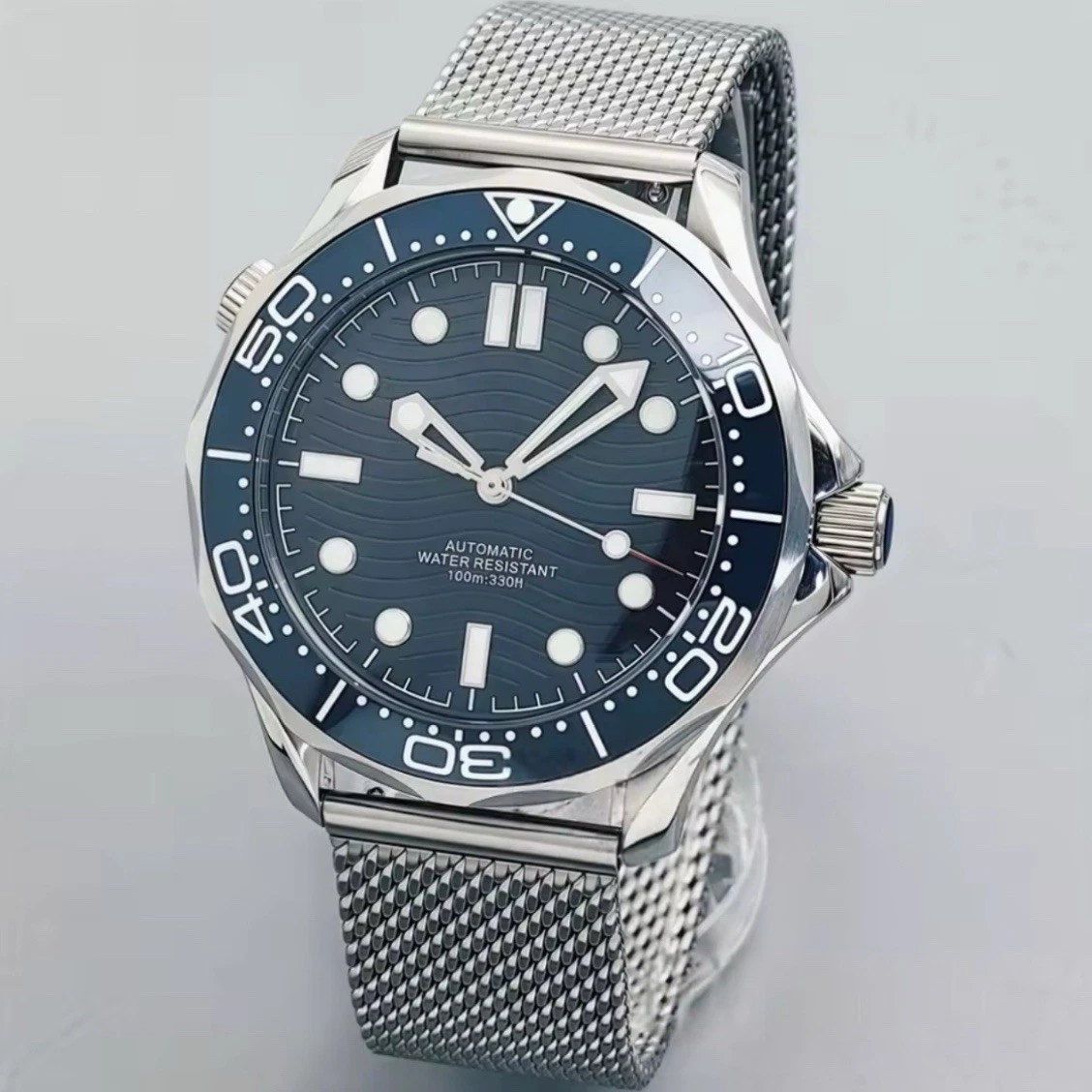 Top Quality WATCH Men's James Bond 007 BLUE SMP SEA W/AUTOMATIC NH35 NTTD NO TIME TO DIE DIVE WATCH movement Automatic Waterproof sapphire MEN Wristwatch