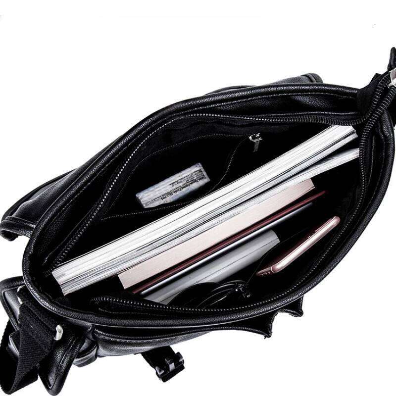 High Quality PU Leather Large Shoulder Casual Business Mens Messenger Fashion Men's Crossbody Bag Bolsas Male
