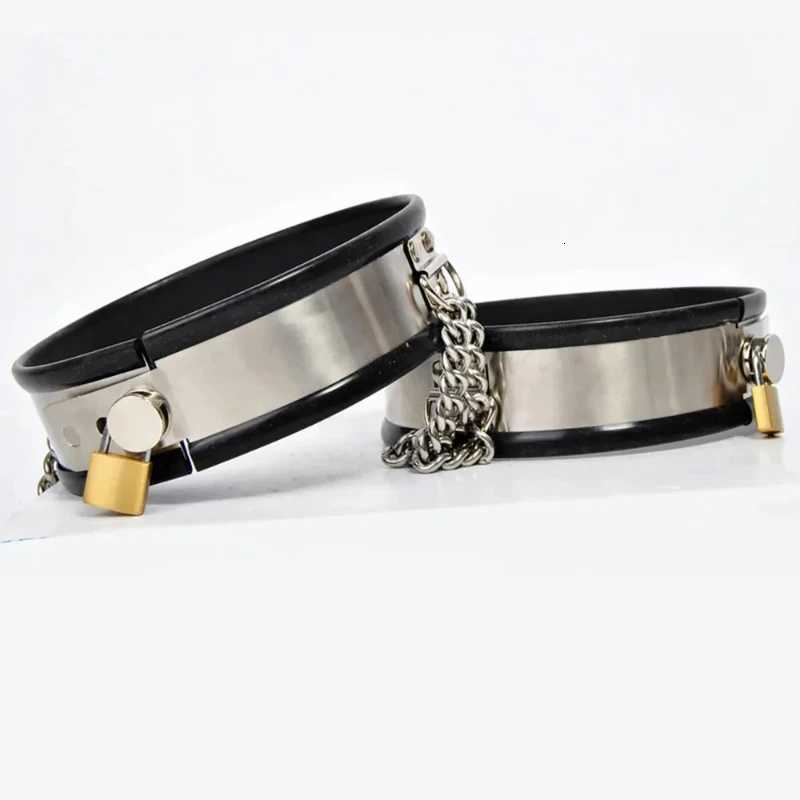 Male Chastity Belt Pants Thigh Ring Cuffs BDSM Bondage Stainless Steel Metal Chastity Device Gear Erotic Sex Toys For Adults W250813