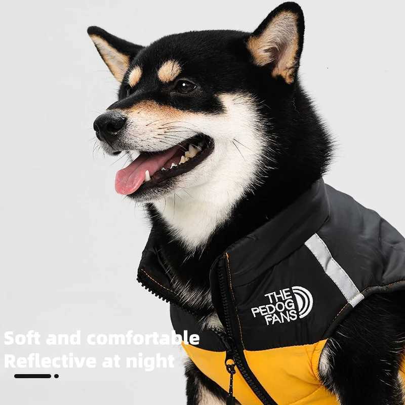 Medium and large dog clothes in autumn and winter keep warm and thick dog cotton-padded clothes can pull pet clothing. XJ250813