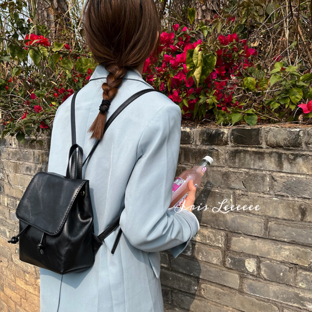 2023 Korean Style Backpack for College Students, Versatile Artistic Backpack, Compact Brown Casual Durable Small Bag ddmymarket