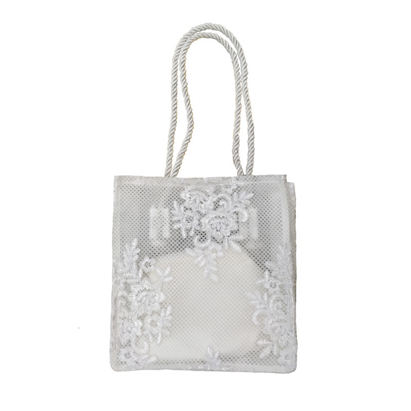 2025 Dongdaemun Summer Lace Fairy Embroidery Single Shoulder Women's Korean Large Capacity Hollow Shopping Bag ddmymarket