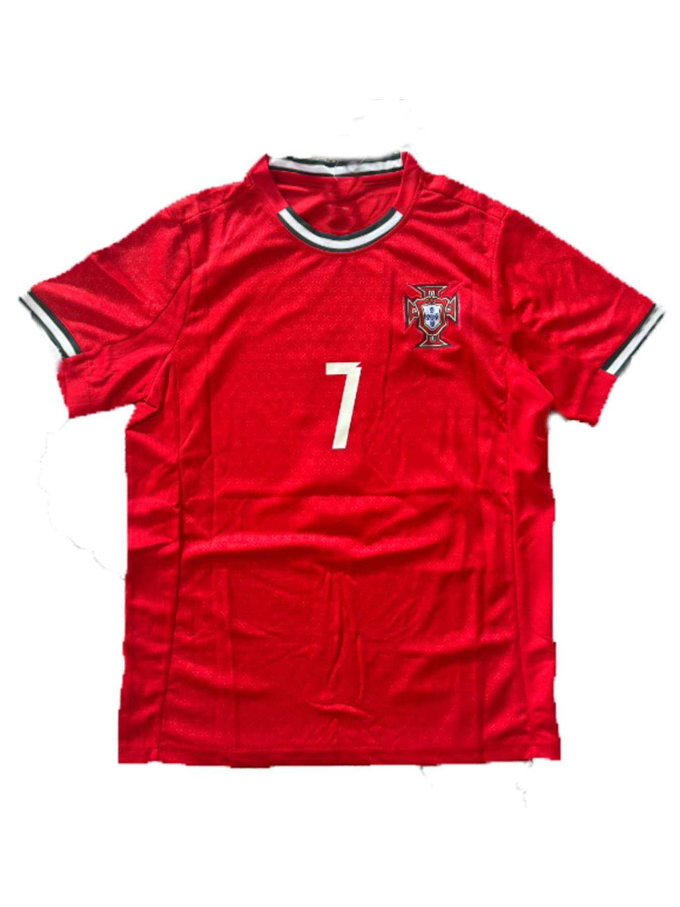 25 26 soccer 7 RoNalDo Jersey Loose Fit Red Graphic Print, Breathable All-Season Machine Washable Sportswear for Football Training, Casual Outings Siz