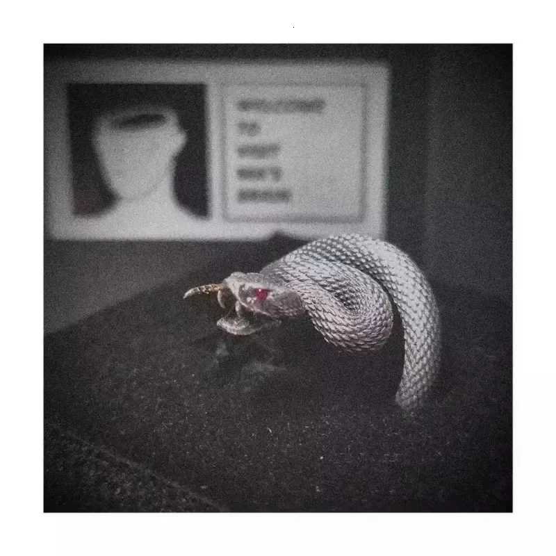 Vintage Gothic Rattlesnake Adjustable Ring for Men and Women Punk Dark Style Trendy Design Couple Rings Jewelry Accessories W250812