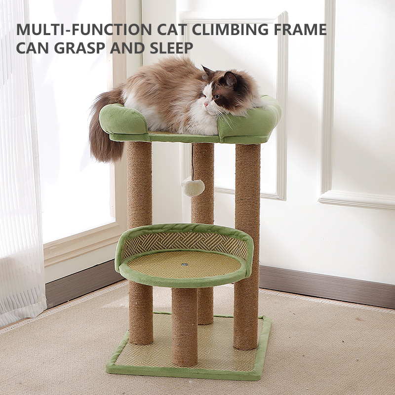 Multi Level Cat Tree Tower with Scratching Posts Cozy Perch Stable Cat Climbing Frame for Kittens Cats Easy Assemble Pet Activity Center