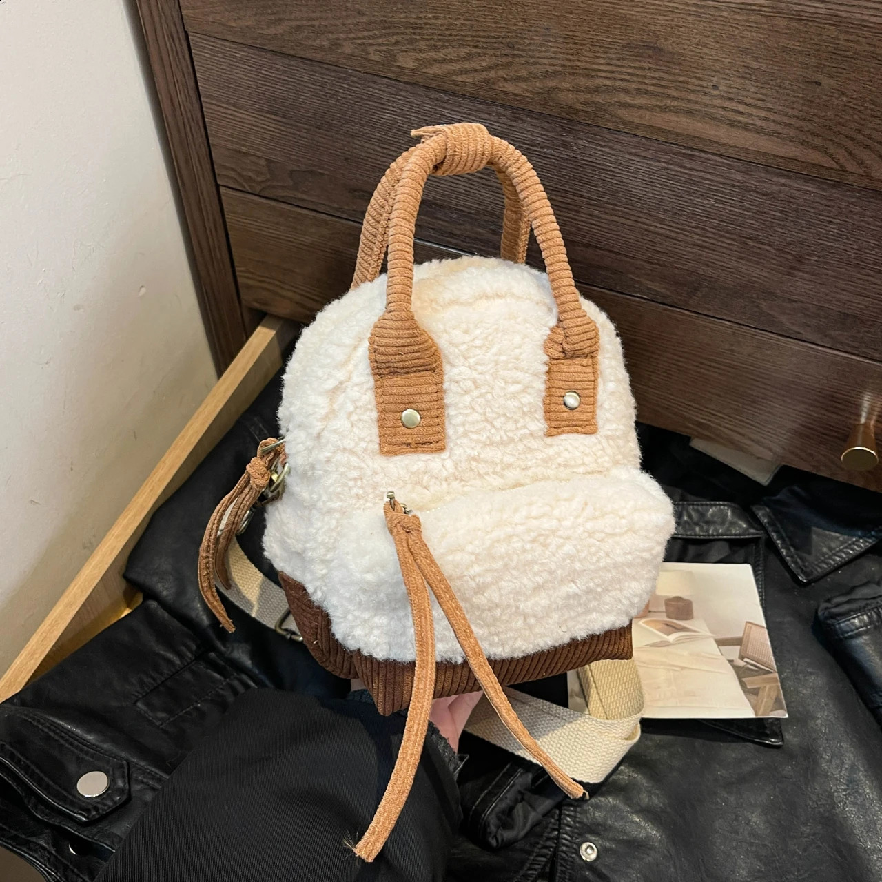 Lamb Woolen Women Bag Handbags Mini Crossbody Phone Bag for Woman VELOUR Shoulder Tote Lady Messenger Bags 250809