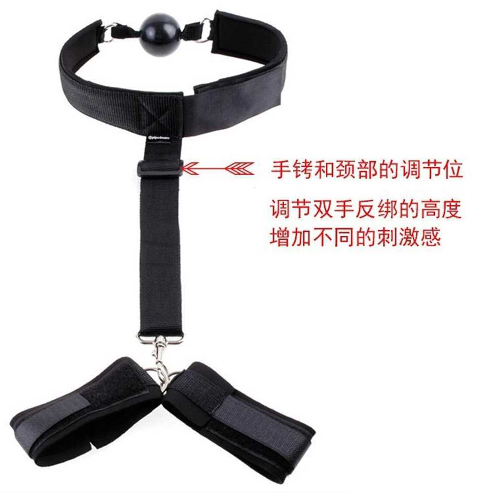 18 Adult Sex Toy Mouth Plug Ball SM Alternative Bondage Passionate Handcuffs Binding Toy Couple Flirting and Sexual ProductsXJ250813