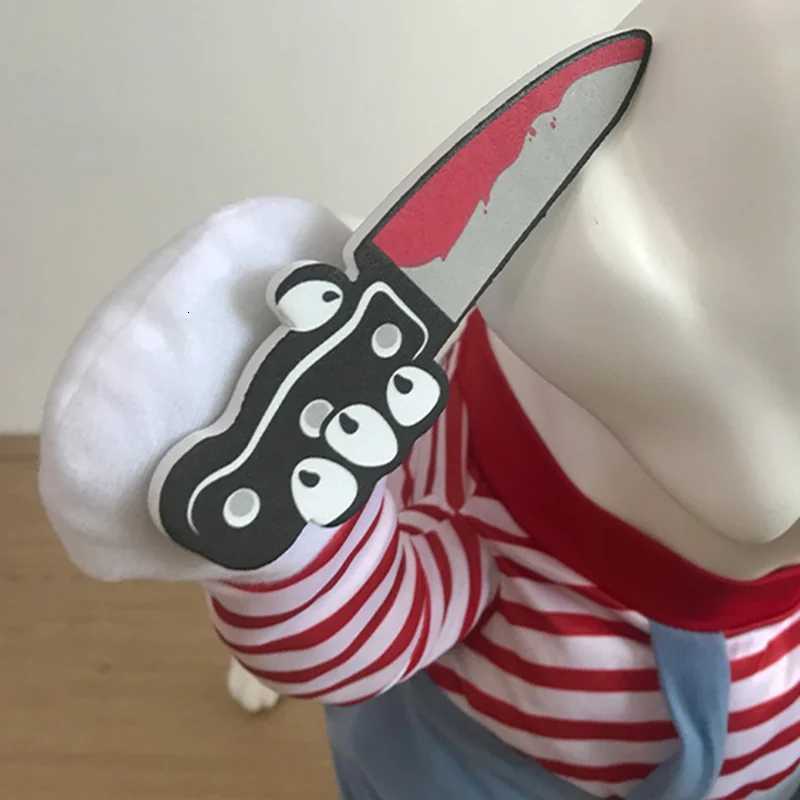 Cute Dog Costumes Funny Pet Clothes Adjustable Dog Cosplay Costume Sets Holding a Knife Halloween Christmas Costume XJ250813