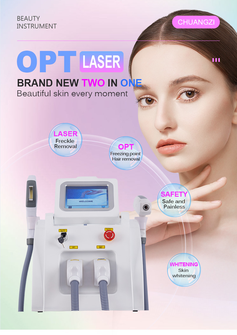 Professional 2in1 Picosecond Tattoo Pigment Removal OPT Laser Pico 2in1 Hair Removal and Tattoo Removal Machine Nd Yag Laser Q Switch