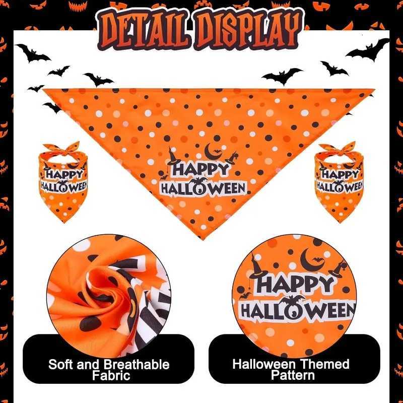Pet Halloween Costumes Soft Witch Dog Wizard Hat Orange Dog Triangle Scarf Cute Dog Tutu Skirt Outfit Party Decoration Supplies XJ250813