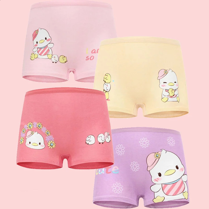 48 Pieces Childrens Girls Panties Cotton Pretty Cartoon Unicorn Print Child Underwear for Kids Boxer Breathable 250812
