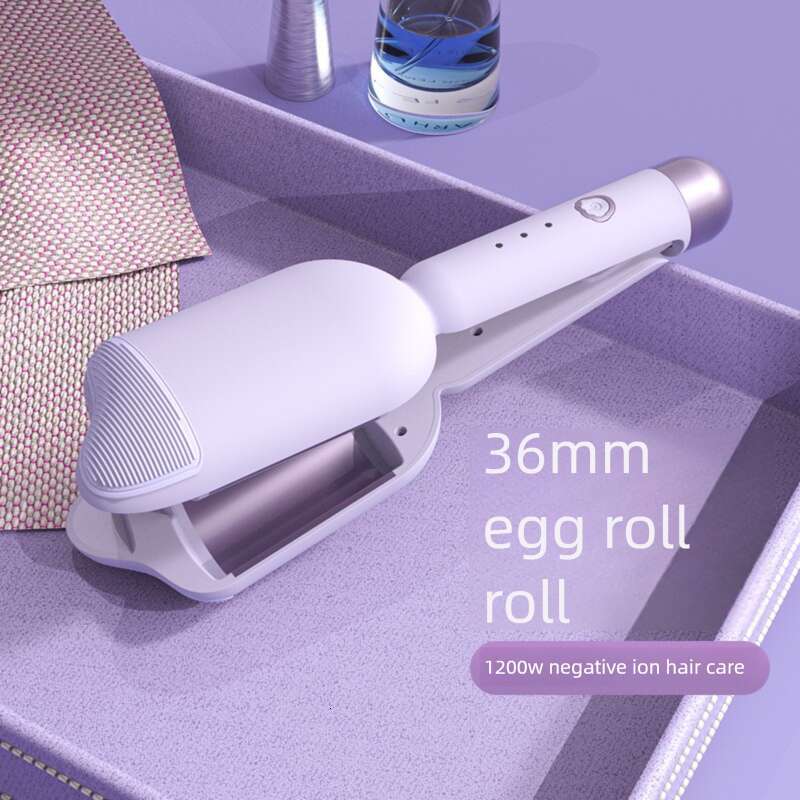 Mm Egg Curling Iron Negative Ion Hair Straightener Cake Roll Water Wave Long Lasting Styling Big Curl Tool