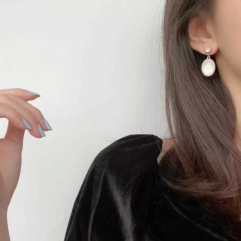 Sweet Opal Water Drop Irregular Round Oval Geometry Dangle Earring for Women Personality Simple Jewelry Christmas Gift Y250812