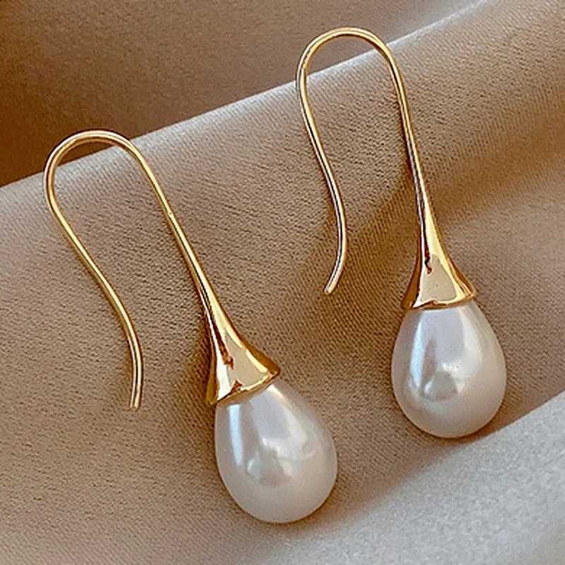Retro Water Drop Imitation pearl Earrings For Women French Valentines Day Anniversary Gift Wedding Party Jewelry Pendientes Y250812