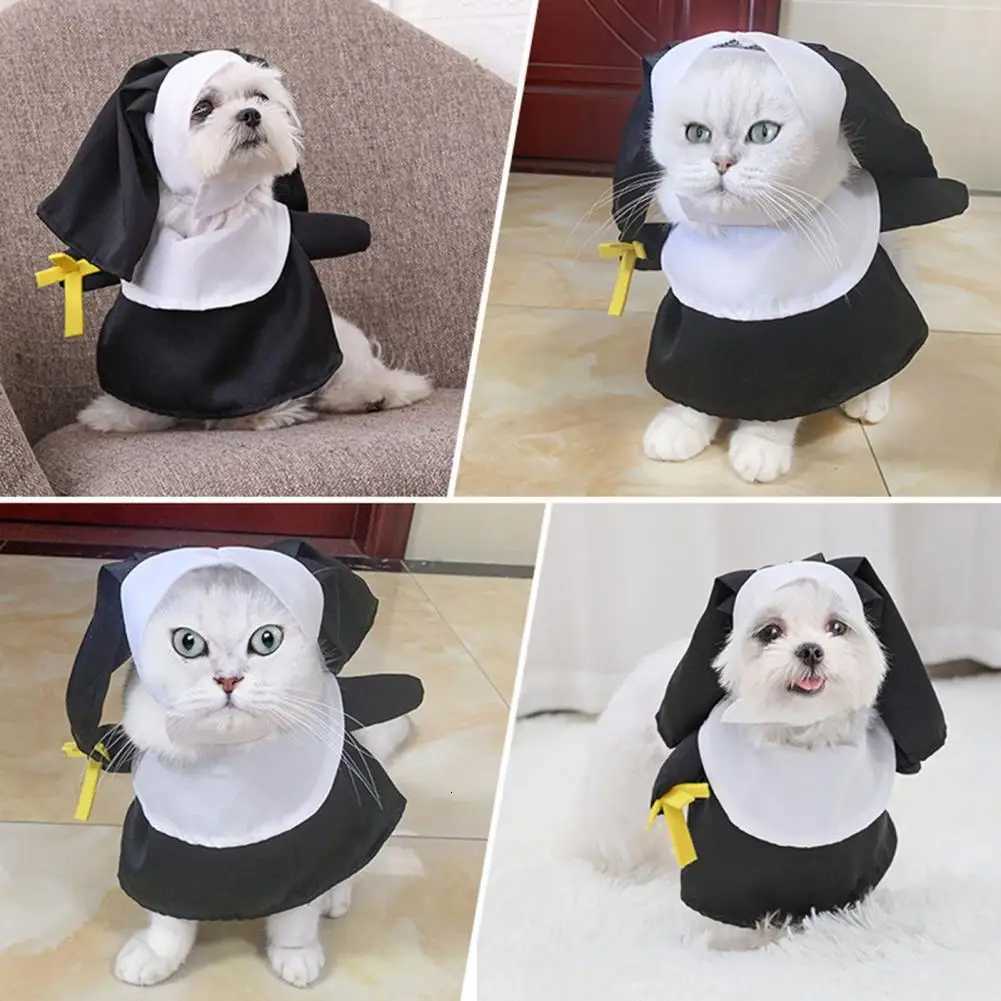 1 Set Pet Costume Set Thick Three-dimensional Modeling Nun Style Dress Up Cosplay Halloween Dog Clothes Pet Supplies XJ250813