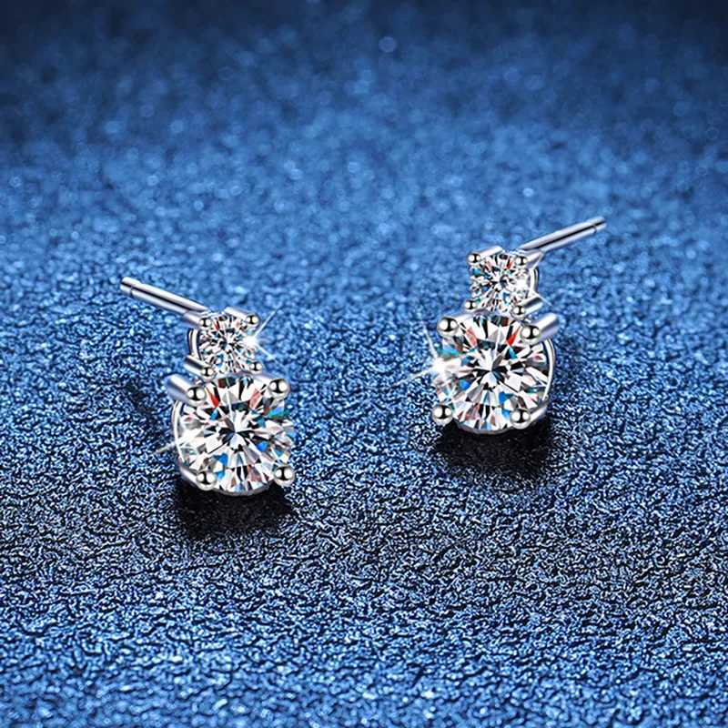 Pass Diamond Test D Color 0.5 CT Moissanite Earrings for Women Married 925 Sterling Silver Simple ClAW Moissanite Ear Stud Y250812