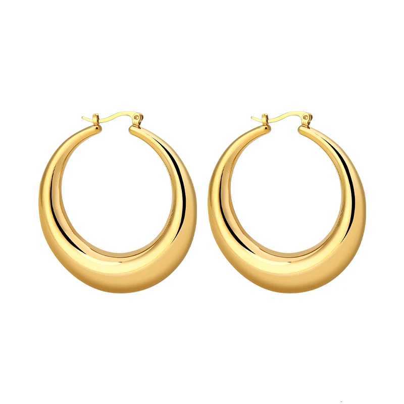 Round Blank Hoop Earrings Gold Color Fashion Jewelry For Women Cute Geometric Circle Hoops Earings Gift Aros Y250812