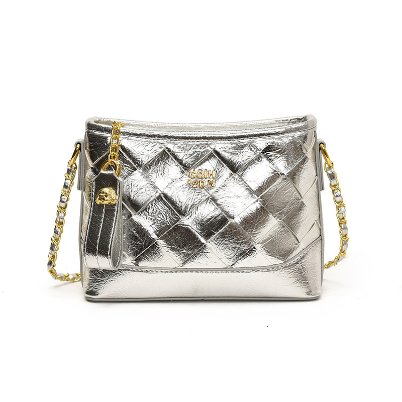 2025 Cross-border Summer Disco Niche Quilted Light Luxury Small Designer Bag Square Bag Fashion Chain Hobo Bag High-end Single Luxury Bag Shoulder Cro