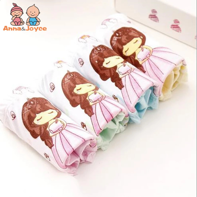 4pcsLot Girls Panties Cartoon Princess Triangle Childrens Briefs Cotton Underwear Cute Kids 210 Years 250812