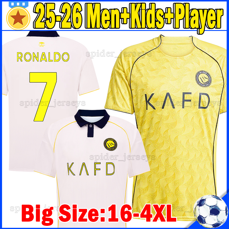 XXXL 4XL 25 26 Al Nassr FC soccer Jerseys MANE J.DURAN YAHYA 2025 2026 ANGELO WESLEY BROZOVIC A.ALHASSAN NAWAF SULTAN A.G. Player Version Football Shirts Men Kids Kits Sets