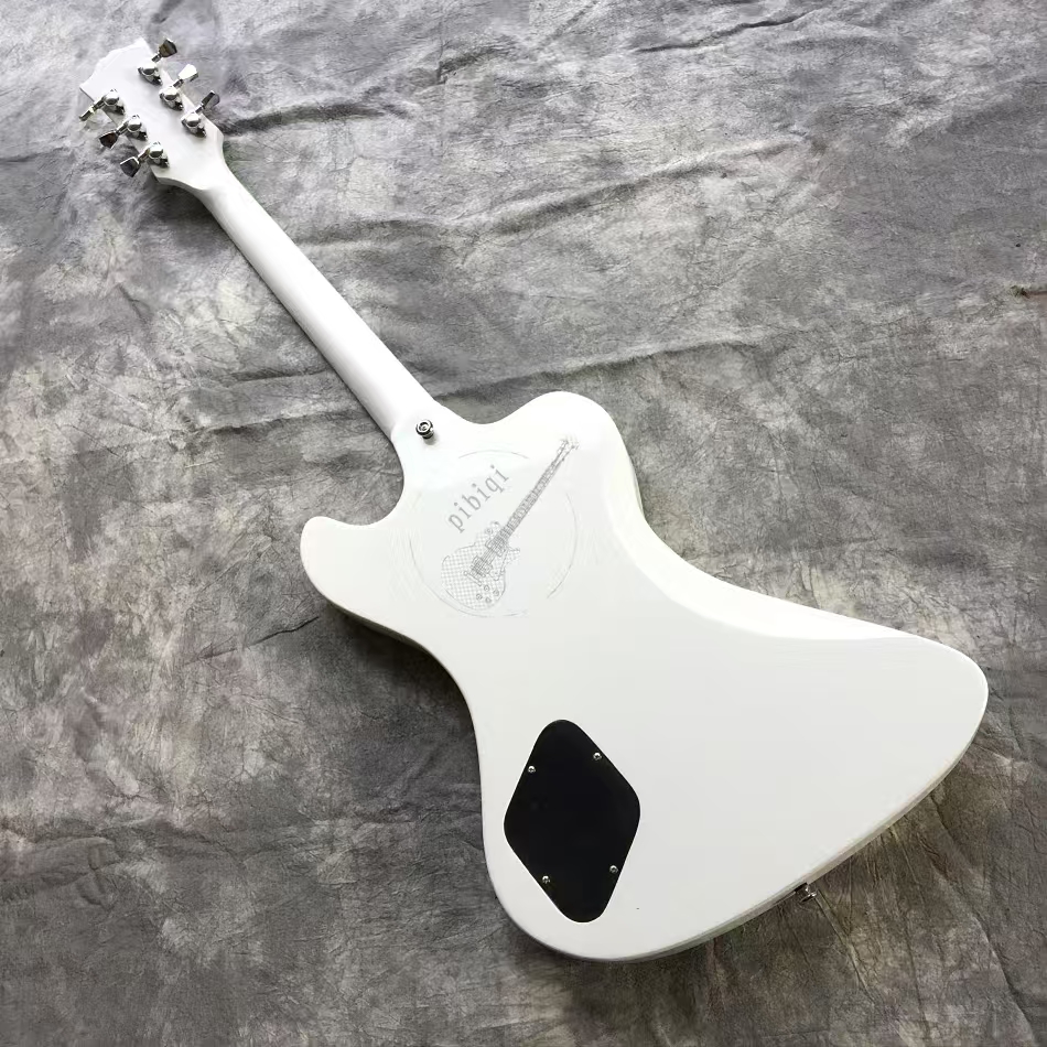 Crafted White Solid Body Electric Guitar Perfect Blend of Style and Sound