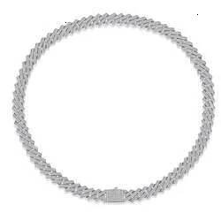 Passed Dia Tester Moissanite for Men 10mm 12mm 14mm Sier Hip Hop Iced Out Jewelry Moissanite Cuban Link Chain Through testing