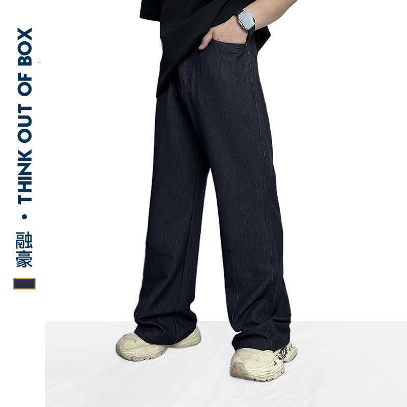 American Street Design Niche Flared Jeans Soft Personality Slim Fit Trendy High-End Couple Style B5