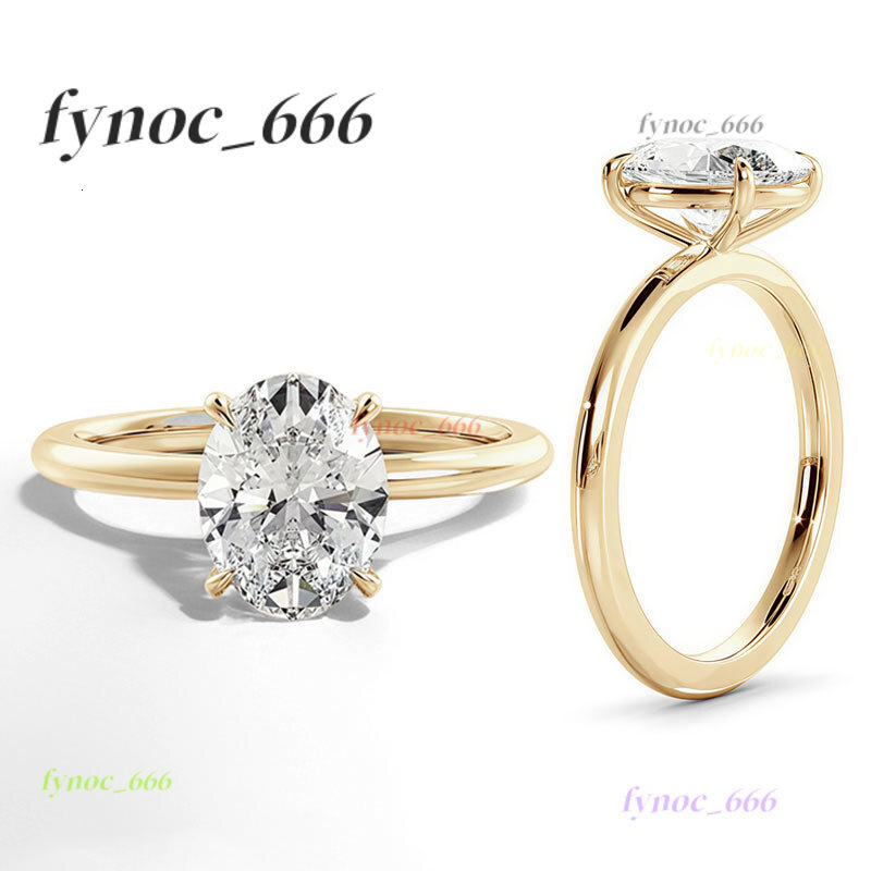 2ct 3ct 5ct Lab Grown Diamond 14K Yellow Gold Oval Eternity Ring 18K Oval Engagement Jewelry for Women