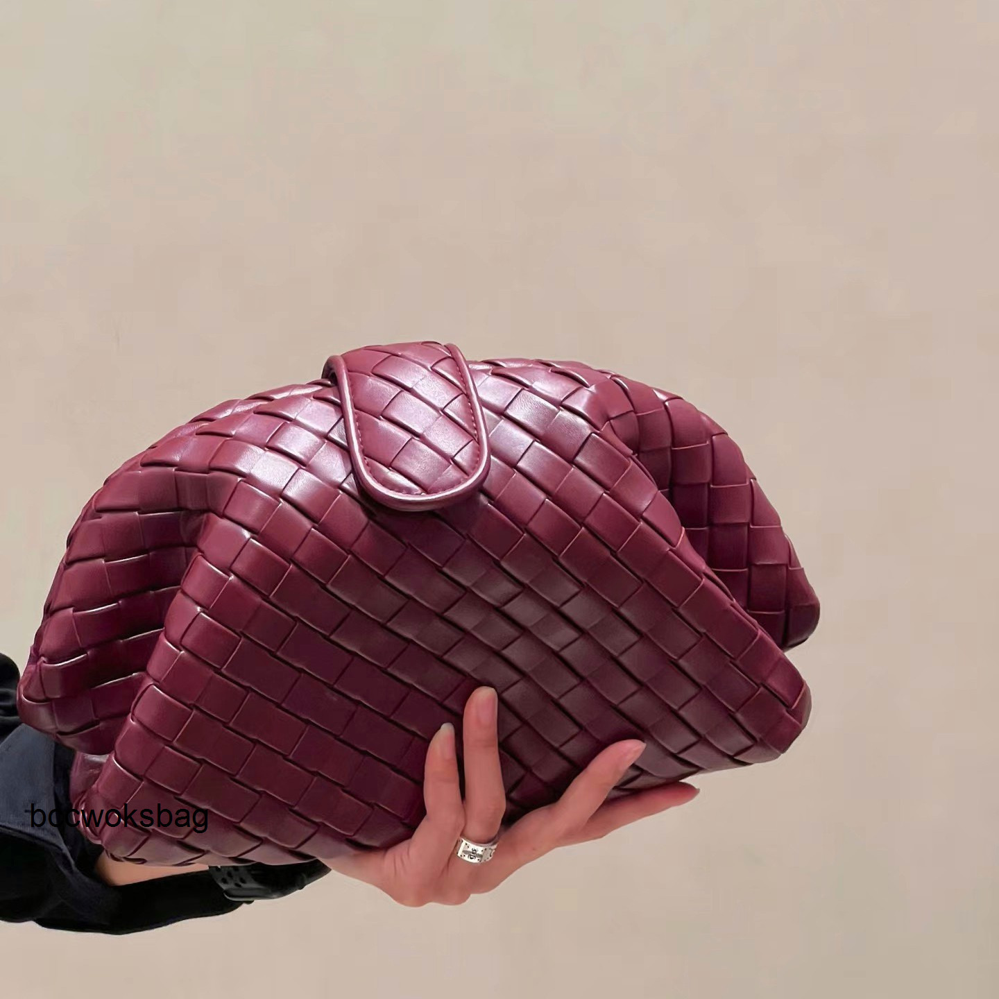 Designer Bags Lauren 1980 High-quality Texture Cowhide Woven Bag Chain Bag Genuine Leather Clutch Casual Evening Bag Magnetic Clasp
