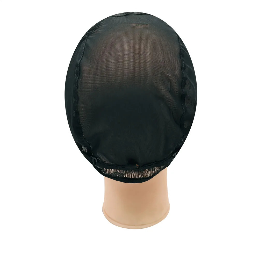 U Part Wig Cap Black Hairnet Wig Caps For Making Lace Wigs Weaving Cap With Adjustable Strap Wig Making Tools 250812
