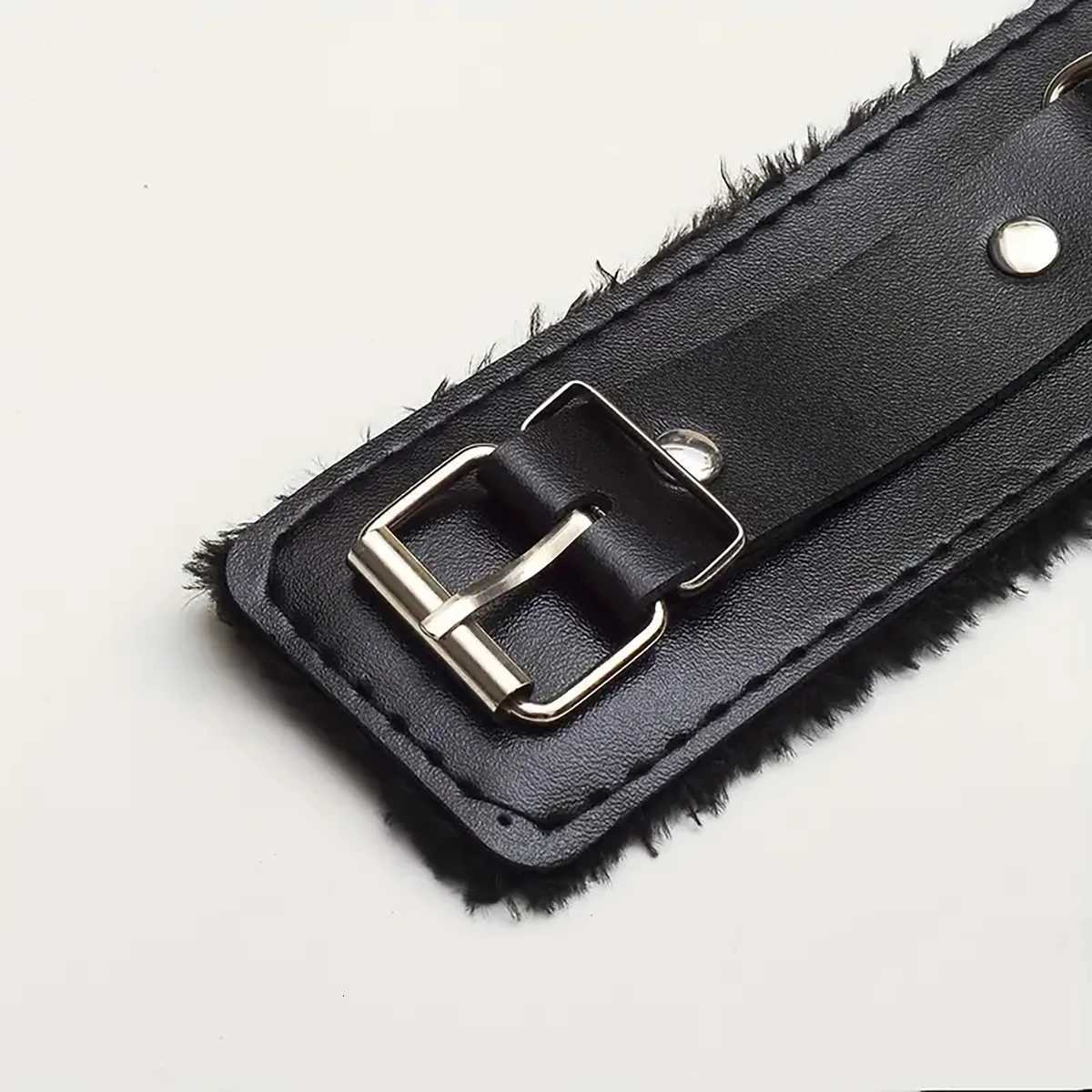 Adult Black Bondage Plush Sex Handcuffs Couple Role-Playing Bondage Shackles Ankle Shackles Holiday Party Birthday Adult Gift XJ250813