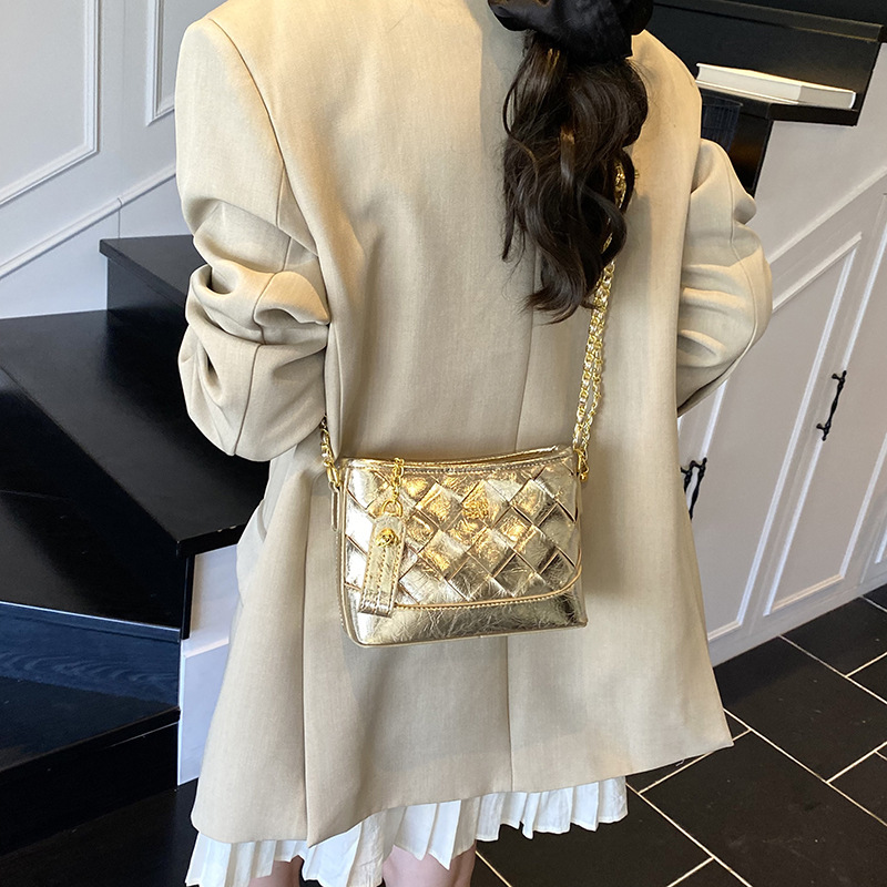 2025 Cross-border Summer Disco Niche Quilted Light Luxury Small Designer Bag Square Bag Fashion Chain Hobo Bag High-end Single Luxury Bag Shoulder Cro