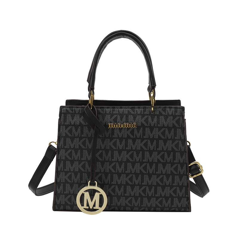 High - end - feeling women's bags 2025 new style textured versatile delicate large - capacity letter - printed single - shoulder hand - carried t