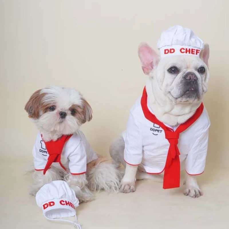 Dog Clothing Pet Role-playing Chefs Outfit Set Puppy Transformation Costume Bulldog Maltese Small Medium-sized Dogs Clothes XJ250813