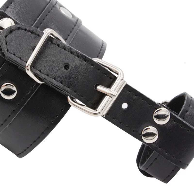 SMFinger Handcuffs Thumb Buckle Binding Restraint Alternative Training Tools Couples Leather Set Wholesale Sex Products SexToys XJ250813