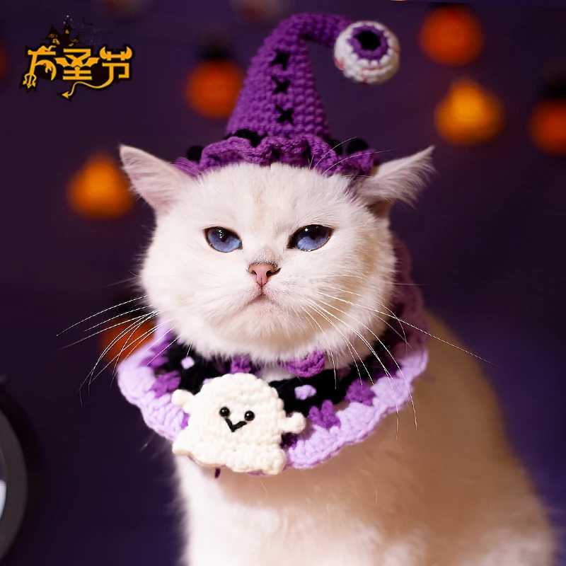 Halloween Cat Collar Dog Clothing Pet Scarf Collar Cat Halloween Party Costume Cute Cat Scarf Halloween DecorationXJ250813