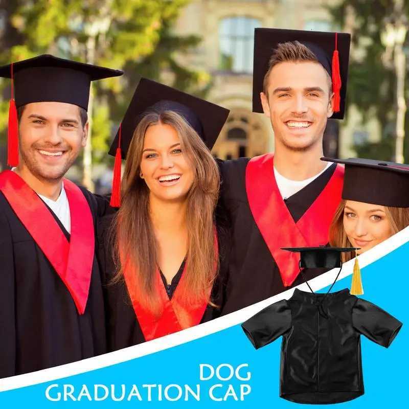 Cat Graduation Hat And Gown Pet Graduation Gown Costume Outfit Shirt Costume Set With Tassel Outfits Pet Clothes For Small XJ250813
