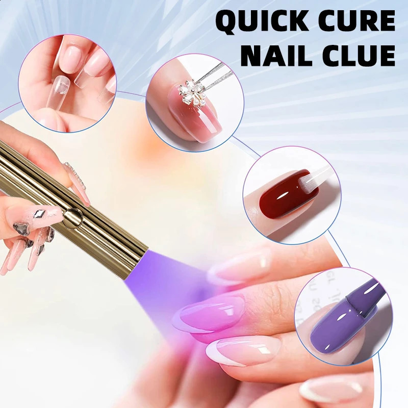 Mini UV LED Nail Dryers 3W Portable Quick Nail Drying Lamp USB Rechargeable Mini Flashlight Pen For Nail Gel Curing Salon Tools 250807