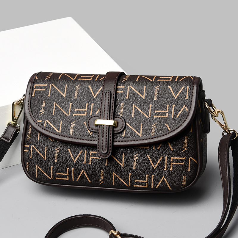 2025 New single - shoulder cross - body bag flip - top small square bag bags for middle - aged and elderly women simple PVC bags for moms simple and s