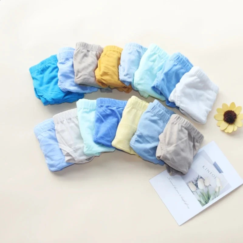 24PC Kids Boys Girls Brief Underwear Underpants Children Cotton Panties Soft Thin Briefs Size100140 250812