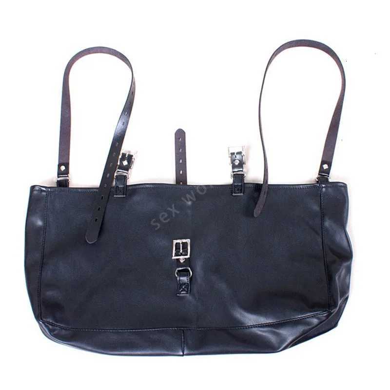 Handcuffs Bondage Leather Arm Binder Restraint Straight Jacket Crossed Arms Back Bag BDSM Slave Lockable Gloves Erotic Sex Toys XJ250813