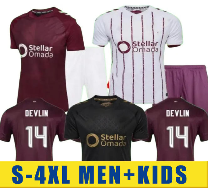 2024 2025 S-4XL Heart of MidlothianES Soccer Jerseys Hearts Home Fans BOYCE SHANKLAND DEVLIN VARGAS 2025 2026 McKay Mens kids kit socks full sets Football Shirts